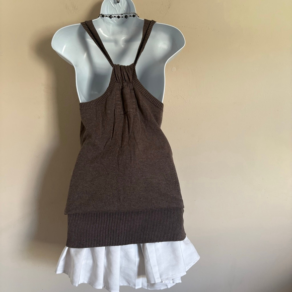 Hollister Vintage Y2K Brown Taupe Cardigan Sweater with Silver Sequins, Size S - Picture 12 of 16